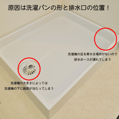 洗濯パンの形が原因