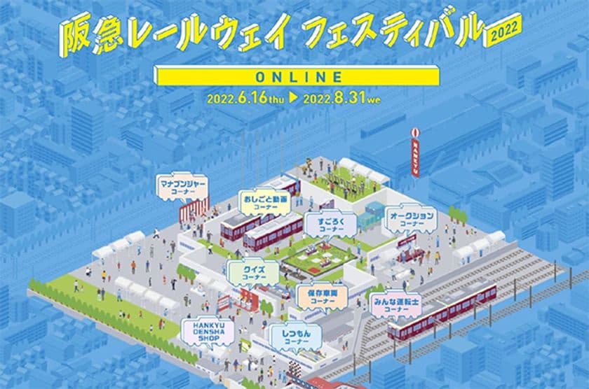 「阪急レールウェイフェスティバル2022 ONLINE」を開催します
～往年の車両を公開する新コーナーや
さらに充実したコンテンツをお楽しみください～