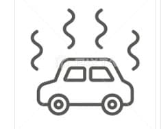 駐車中の熱温