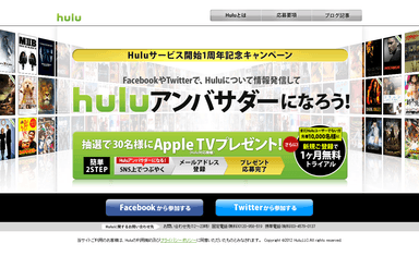 『Hulu アンバサダープロジェクト』
