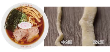 手切り・手揉み極太麺と手揉み中太麺