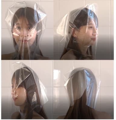 フェイスサウナカバー　着用例