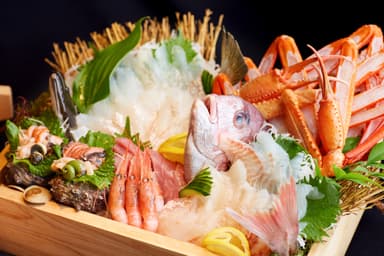 「秋満喫プラン」お造り盛り合わせ