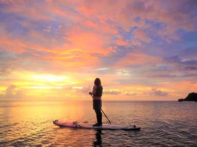 河口でみる素敵な夕陽
