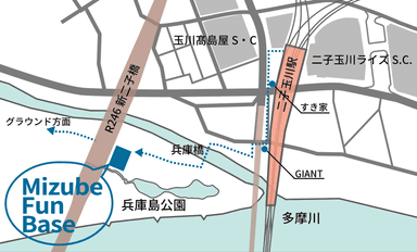 Mizube Fun Baseへのアクセス