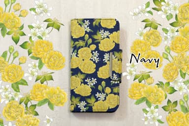 ネイビー／「Fleurs bleu marine et lumineuses ～ネイビーと鮮やかな花々～」