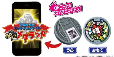 Sメダルの裏面コードから妖怪メダランドにアクセス！