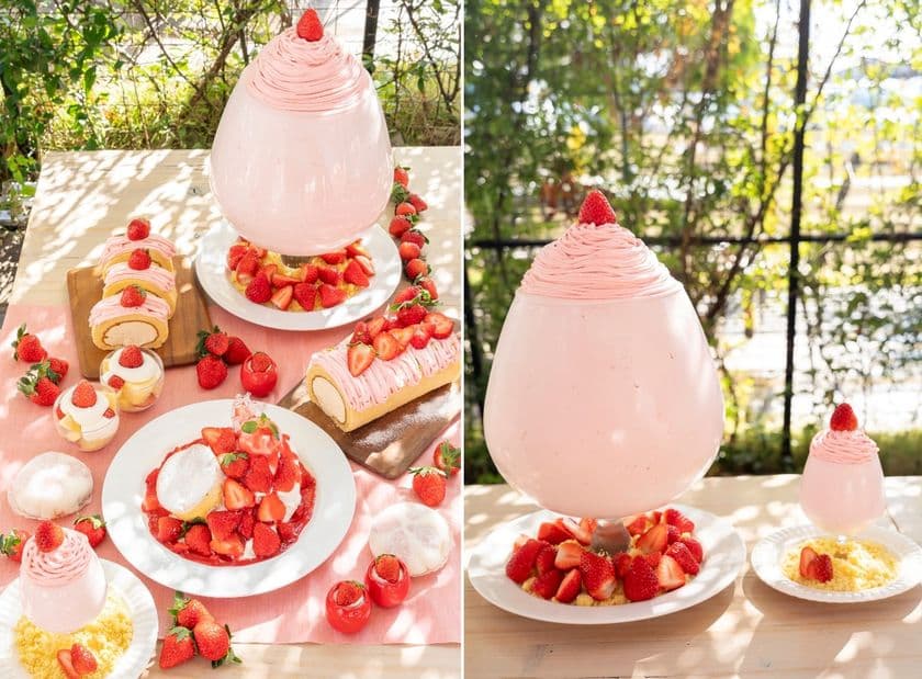 総重量5kg越えの巨大いちごパフェ！？
たまご専門店 TAMAGOYAにて「STRAWBERRY FAIR」を開催　
静岡県産のいちごを満喫する期間限定スイーツが登場
