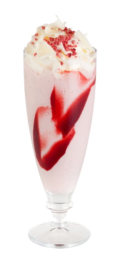 リンツ・ホワイトチョコレートストロベリーアイスドリンク　グラス仕様