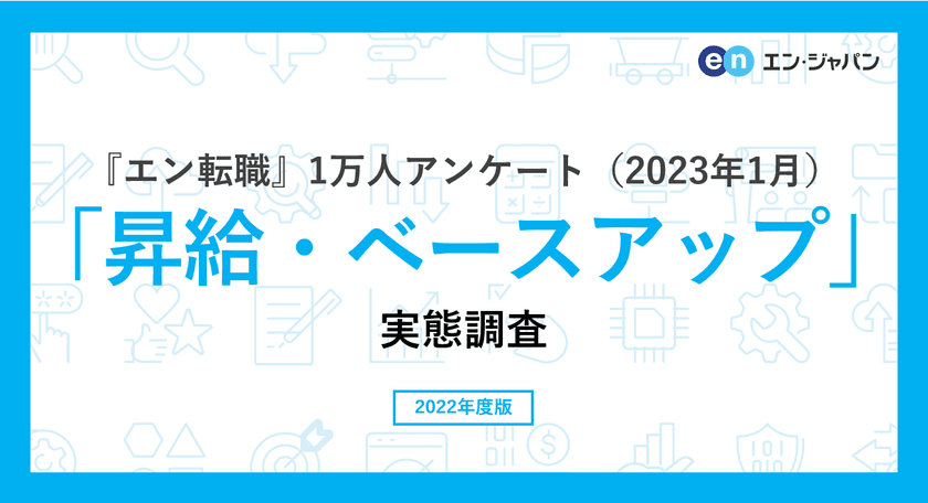 『エン転職』1万人アンケート（2023年1月）
「昇給・ベースアップ」実態調査