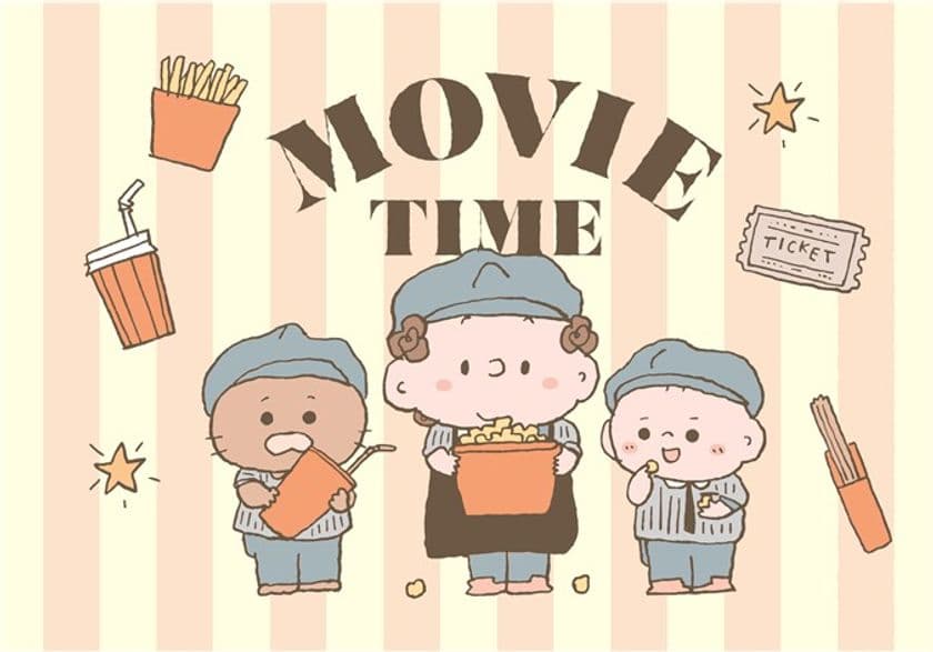 人気クリエイターつむぱぱが
松竹マルチプレックスシアターズと初コラボ！
映画館をテーマとした描き下ろしアートの
「つむぱぱ×SMT」コラボグッズが全国25劇場で発売