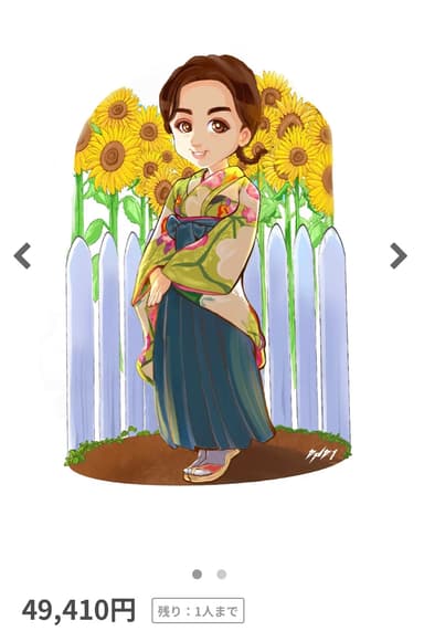 似顔絵のリターン品(ハイクオリティ制作)