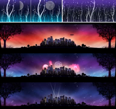 リアルタイムに季節やその日の時刻、天気、月の満ち欠けを演出
