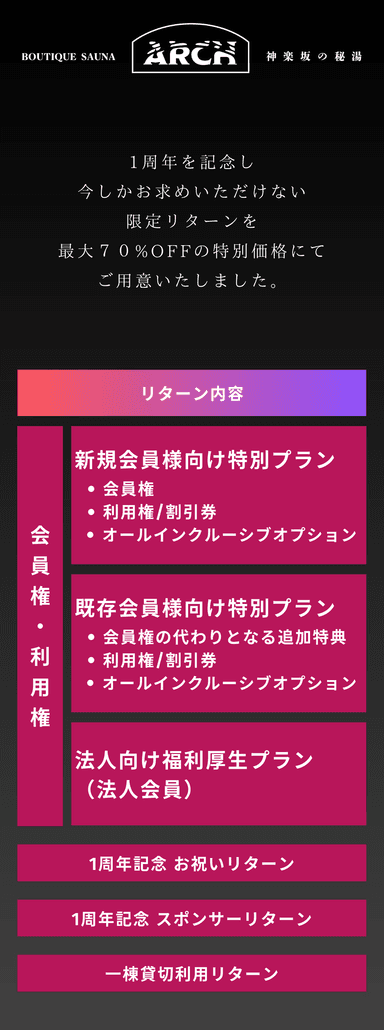Makuakeリターン一覧