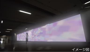 約30メートルの巨大壁面でのプロジェクションマッピング