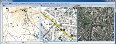 電子国土Webシステムの表示