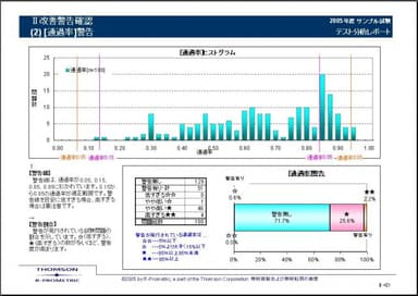 分析結果例(通過率評価)