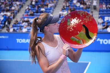 2023年大会シングルス優勝のベロニカ・クデルメトワ選手