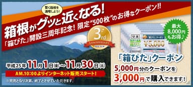 「箱ぴた」クーポン・WEB掲載バナー