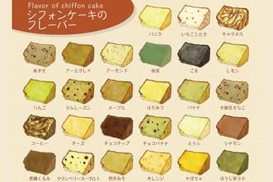 27種類のレギュラーシフォン