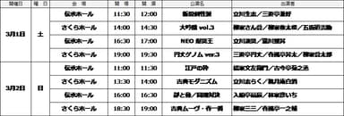 予定公演