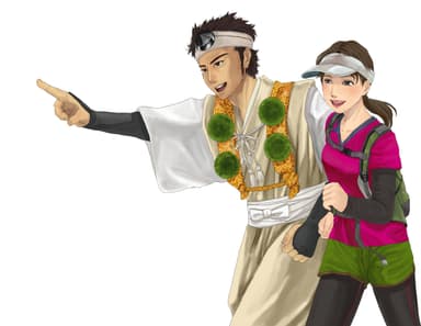 山伏修行ラン　アニメーション(男女)