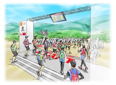 参道ヒルクライムラン　スタートイメージ