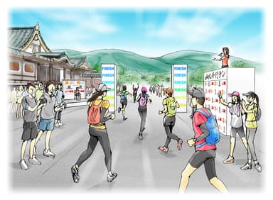 参道ヒルクライムラン　ゴールイメージ