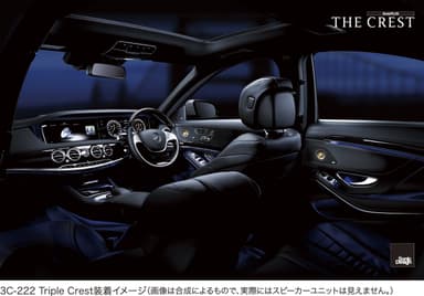 3C-222 Triple Crest装着イメージ(画像は合成によるもので、実際にはスピーカーユニットは見えません。)
