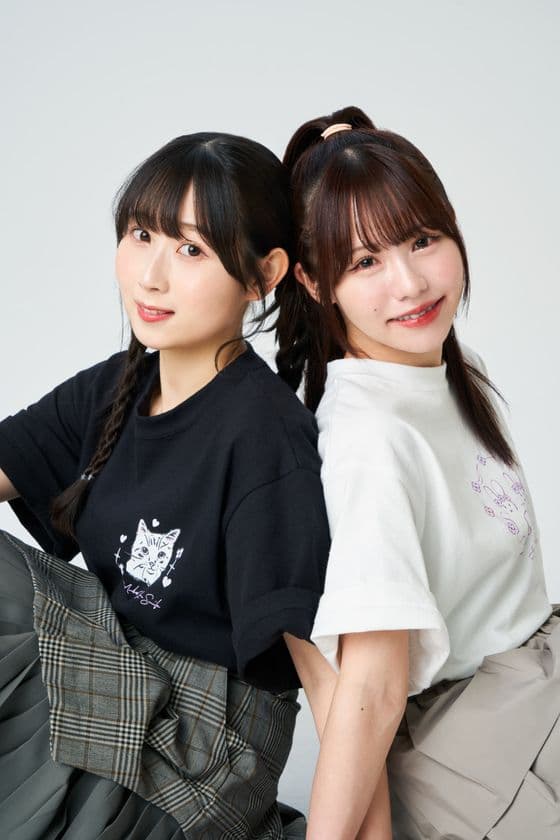 SKE48佐藤佳穂さん・井上瑠夏さんとコラボレーション！
アップサイクル生地を使用したサステナブルなTシャツを
受注生産限定で発売
