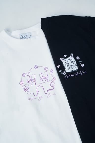 佐藤佳穂＆井上瑠夏 Sustainable Message Tシャツ(Type A／B) logo