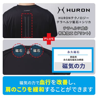 背面のプリントに加え両肩に磁石を装着