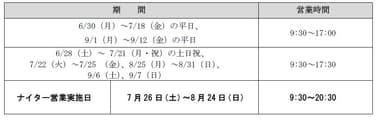 営業スケジュール