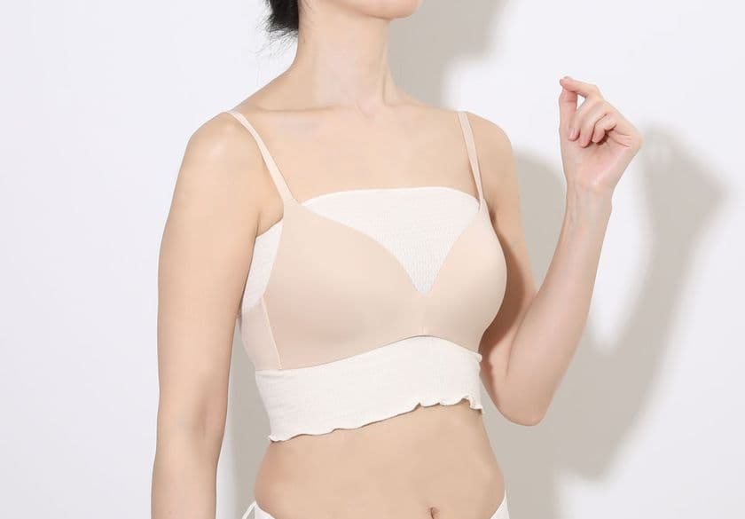 夏の汗による肌トラブル対策
ブラジャーの下に着る「シルク汗取りインナー」リニューアル発売