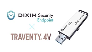 「DiXiM Security Endpoint」が法人向けセキュリティUSBメモリ「TRAVENTY 4V」に搭載