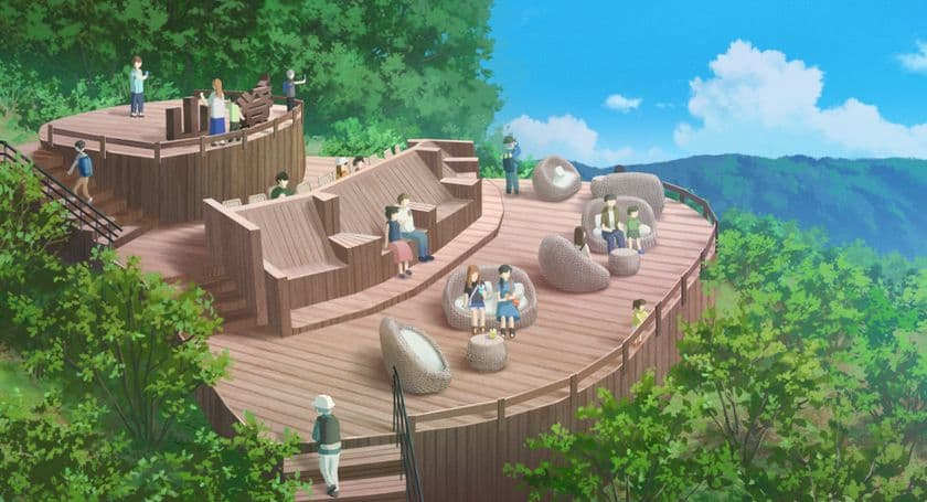 都心から気軽にアクセス！埼玉県に新たな展望スポット誕生！
長瀞(ながとろ)・宝登山(ほどさん)「SUSABINOテラス」
7月7日オープン