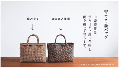 山葡萄籠バック〜経年美化〜