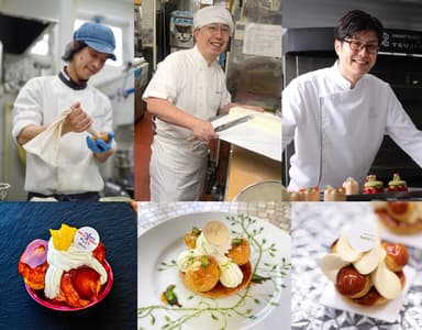 スイーツ名言の人気投票でTOP3に輝いたシェフたちと各店のサントノレ