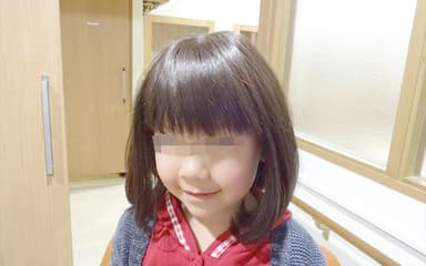 ウィッグ着用後の様子