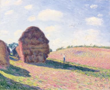 アルフレッド・シスレー《積み藁》1895年　公益財団法人諸橋近代美術館