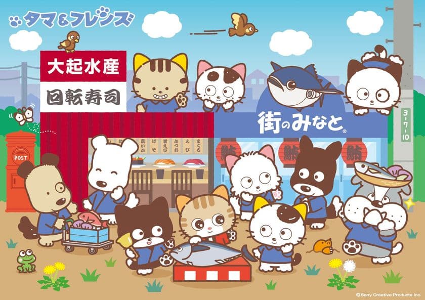 「タマ&フレンズ～うちのタマ知りませんか？～」が
回転寿司「大起水産」とキャンペーン初コラボ！
オリジナルキャラクターも初登場！