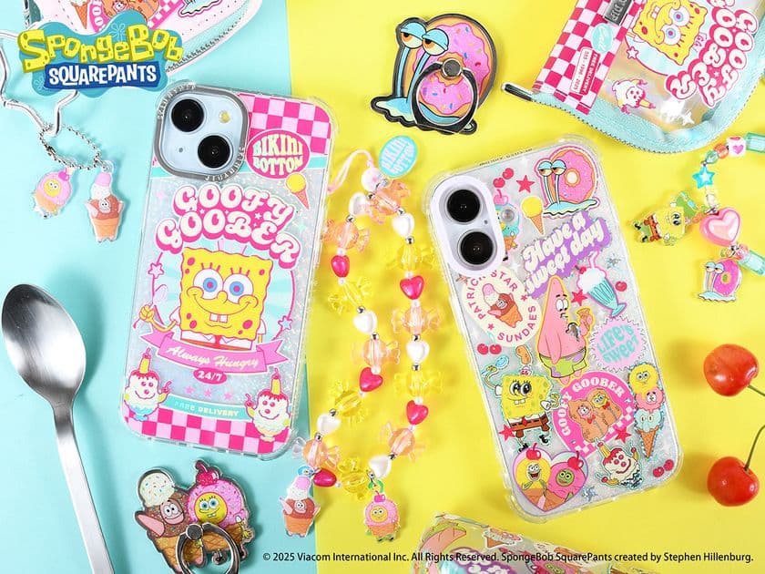 SKINNYDIP LONDON、『スポンジ・ボブ』
との新作コラボレーションデザインの
モバイルアクセサリーが好評発売中！