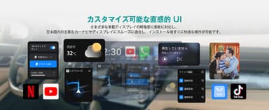 カスタマイズ可能な直感的UI：車内のディスプレイを自分好みに