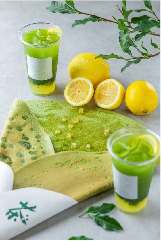 【熱海さとり本店】7月19日発売！
濃茶×レモンの爽やか夏限定スイーツ＆ドリンクが新登場　
累計販売数9万個突破！「大熱海!!!ぱりぱりクレープ」初の新作　
～ 爽やかに、深く。甘酸っぱさと愉しむ夏の味わい ～
