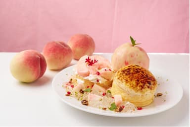 真夏のもも雪姫パンケーキ