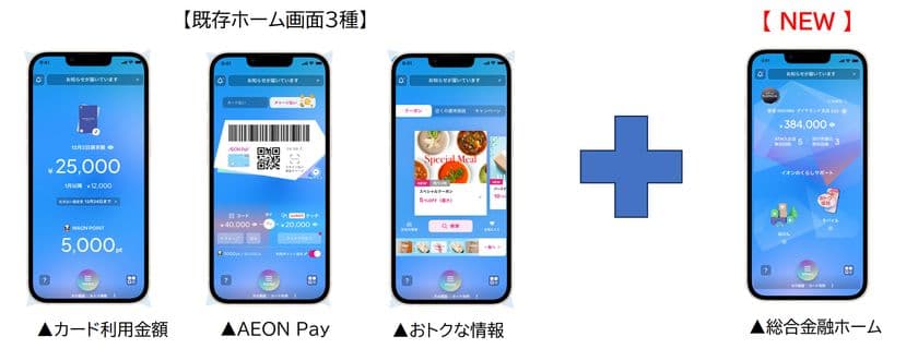 「イオンウォレット」アプリに新機能追加　
イオングループのサービスがもっと便利に！！