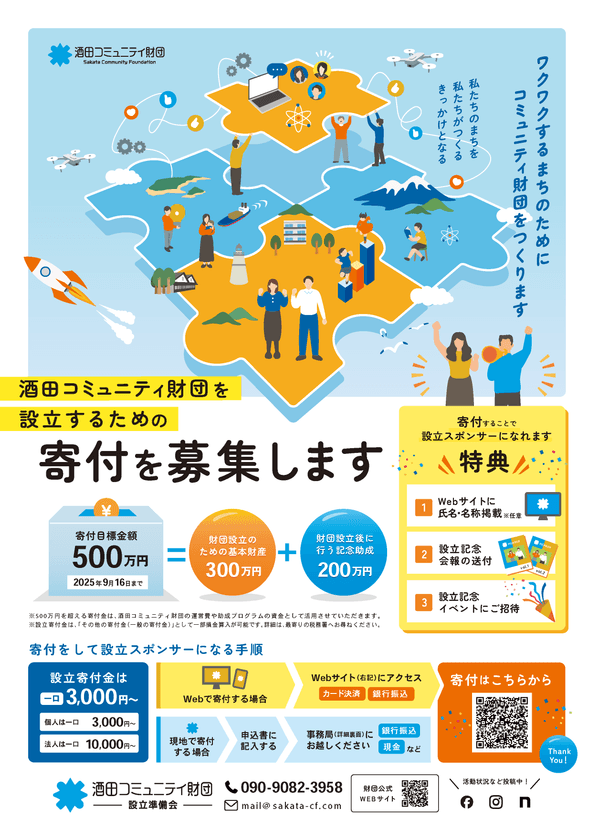 若者の活動を応援！山形県初のコミュニティ財団
「酒田コミュニティ財団」設立資金の寄付募集、締切迫る