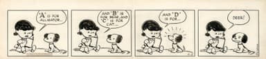 「ピーナッツ」複製原画　1952年9月5日 (C) Peanuts Worldwide LLC