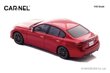 1/43 日産 スカイライン 400R “Carbon Exterior Package” (V37) 2020 Carmine Red：左後