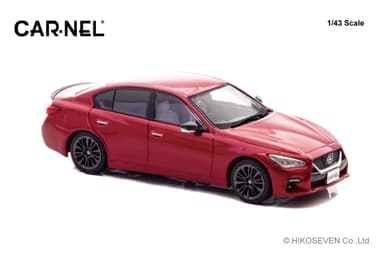 1/43 日産 スカイライン 400R “Carbon Exterior Package” (V37) 20200 Carmine Red：右前